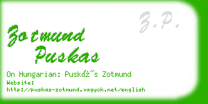 zotmund puskas business card